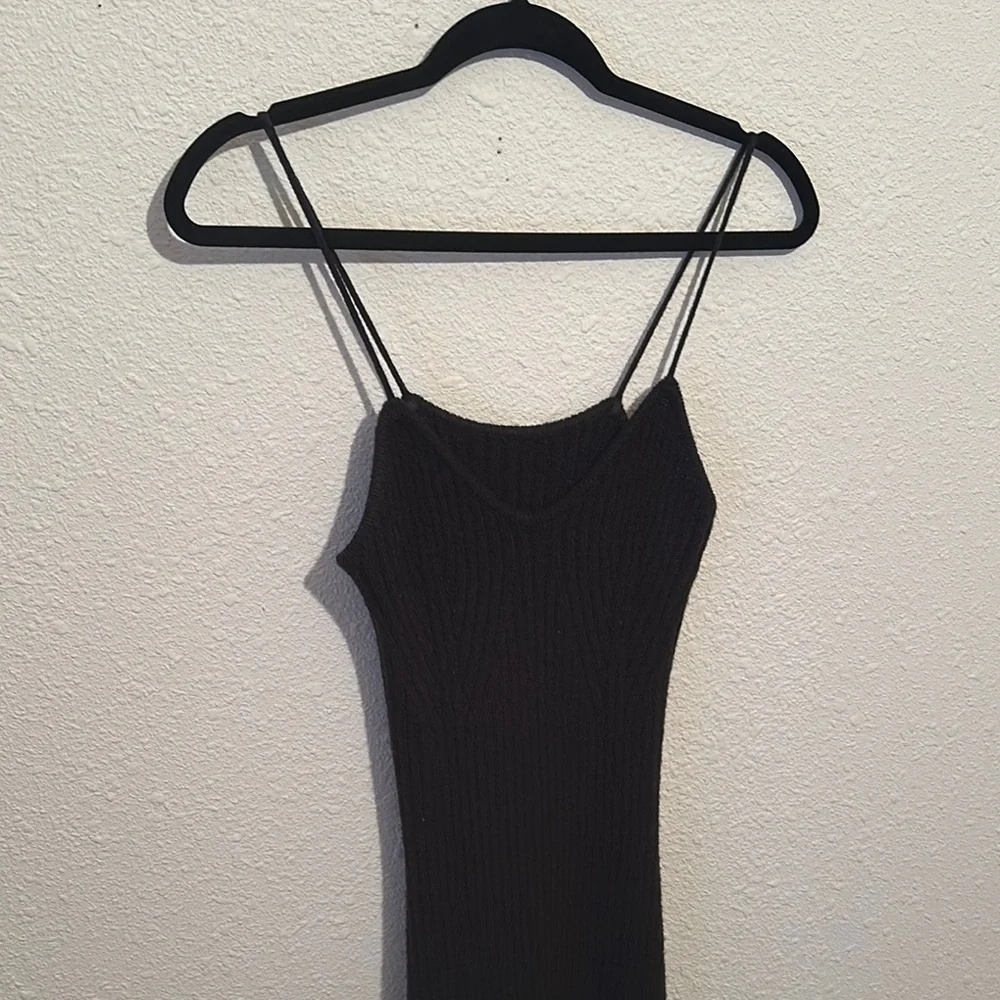 Cider Elegant Black Long Sleeve Dress and Cover - Picture 3 of 4